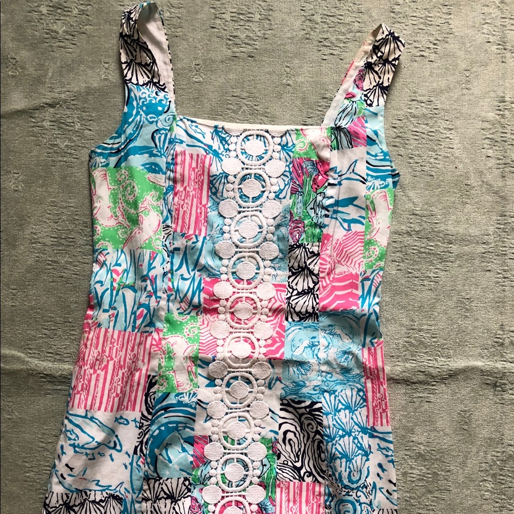 lilly pulitzer patterned shift dress